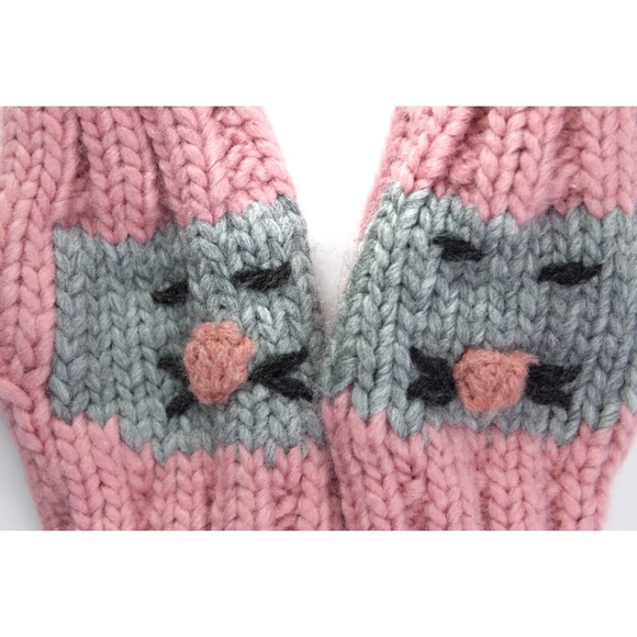 Zara Baby NWT Cat Appliqué Mittens 12-24 Months - Picture 5 of 7